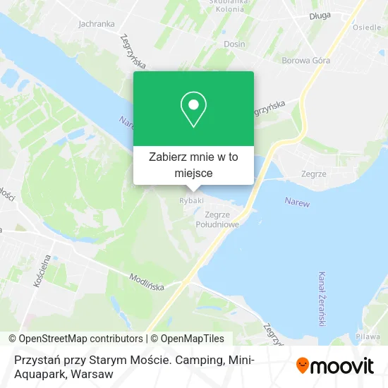 Mapa Przystań przy Starym Moście. Camping, Mini-Aquapark