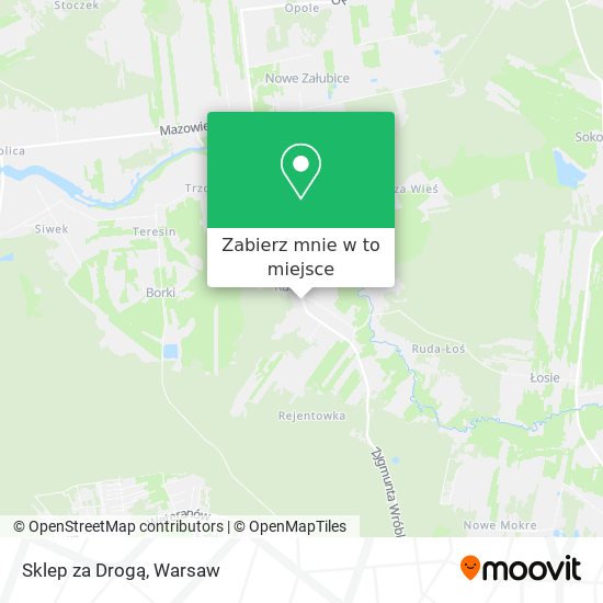 Mapa Sklep za Drogą