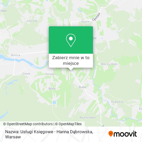 Mapa Nazwa: Usługi Księgowe - Hanna Dąbrowska