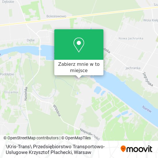 Mapa \Kris-Trans\ Przedsiębiorstwo Transportowo-Usługowe Krzysztof Płachecki