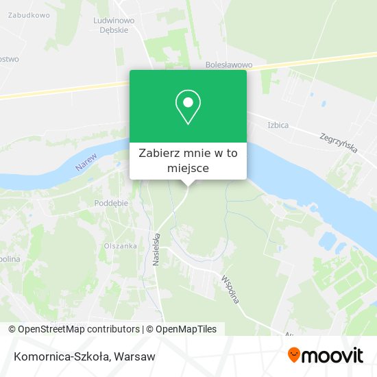 Mapa Komornica-Szkoła