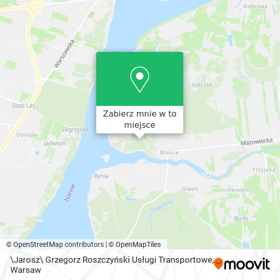 Mapa \Jarosz\ Grzegorz Roszczyński Usługi Transportowe