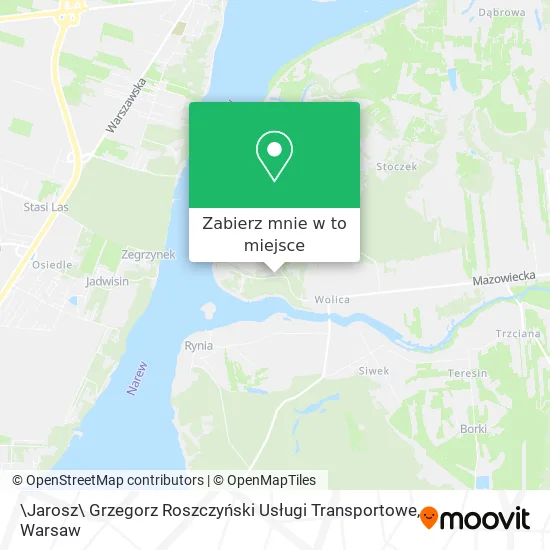 Mapa \Jarosz\ Grzegorz Roszczyński Usługi Transportowe