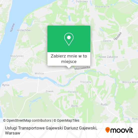 Mapa Usługi Transportowe Gajewski Dariusz Gajewski