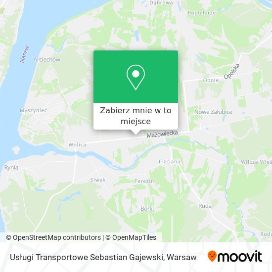 Mapa Usługi Transportowe Sebastian Gajewski