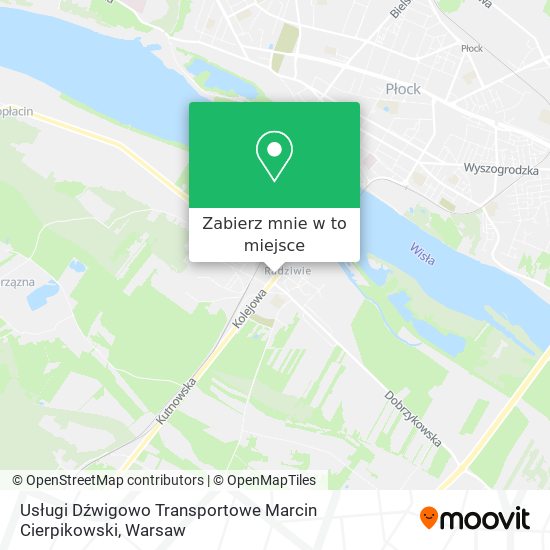 Mapa Usługi Dźwigowo Transportowe Marcin Cierpikowski