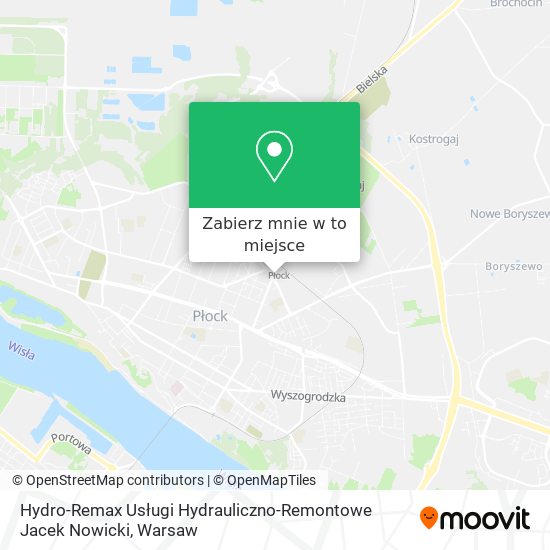 Mapa Hydro-Remax Usługi Hydrauliczno-Remontowe Jacek Nowicki