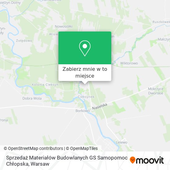 Mapa Sprzedaż Materiałów Budowlanych GS Samopomoc Chłopska