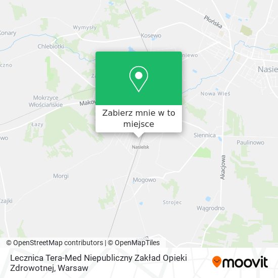 Mapa Lecznica Tera-Med Niepubliczny Zakład Opieki Zdrowotnej