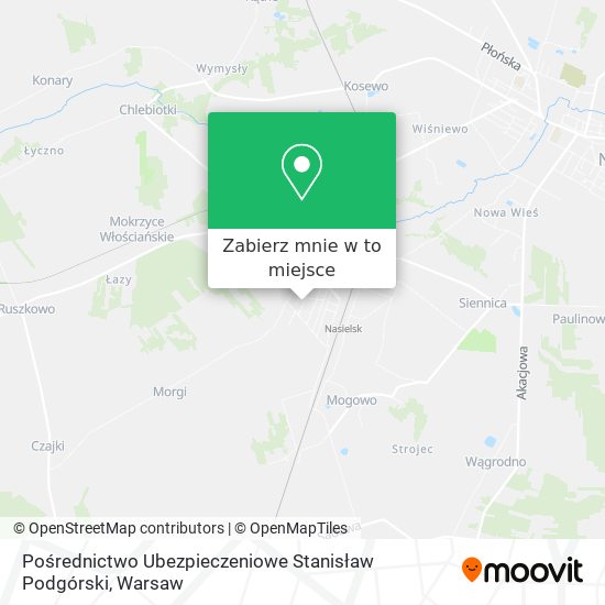 Mapa Pośrednictwo Ubezpieczeniowe Stanisław Podgórski