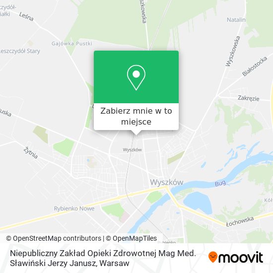 Mapa Niepubliczny Zakład Opieki Zdrowotnej Mag Med. Sławiński Jerzy Janusz