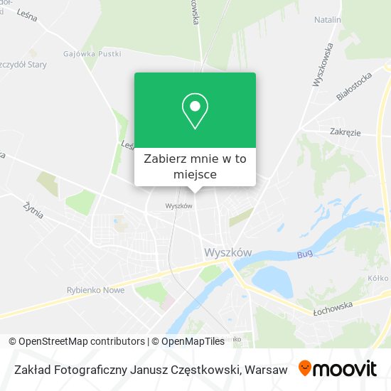 Mapa Zakład Fotograficzny Janusz Częstkowski