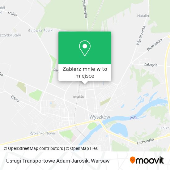 Mapa Usługi Transportowe Adam Jarosik