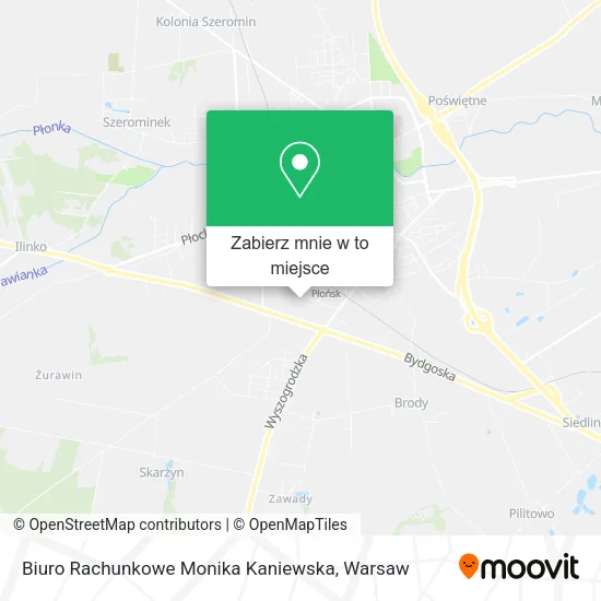 Mapa Biuro Rachunkowe Monika Kaniewska