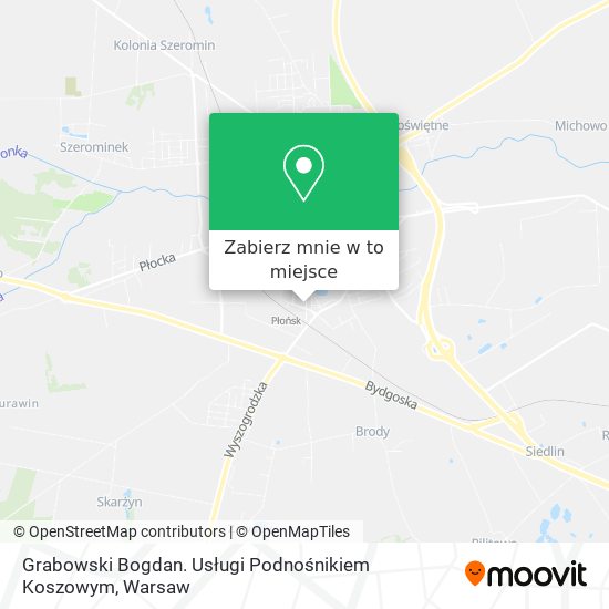 Mapa Grabowski Bogdan. Usługi Podnośnikiem Koszowym