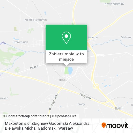 Mapa Maxbeton s.c. Zbigniew Gadomski Aleksandra Bielawska Michał Gadomski