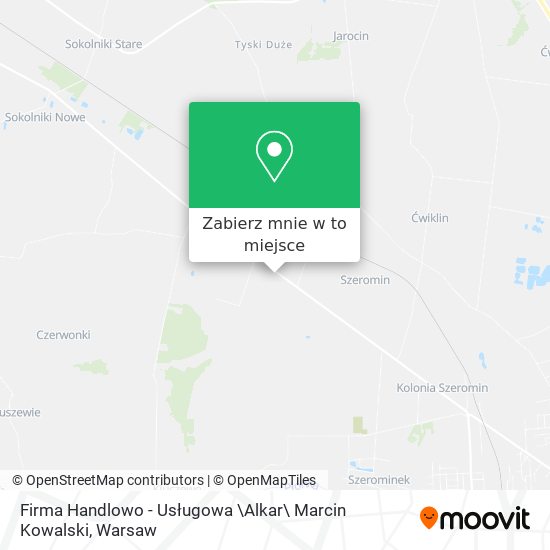 Mapa Firma Handlowo - Usługowa \Alkar\ Marcin Kowalski