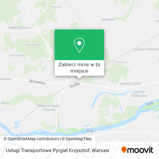 Mapa Usługi Transportowe Pyrgiel Krzysztof