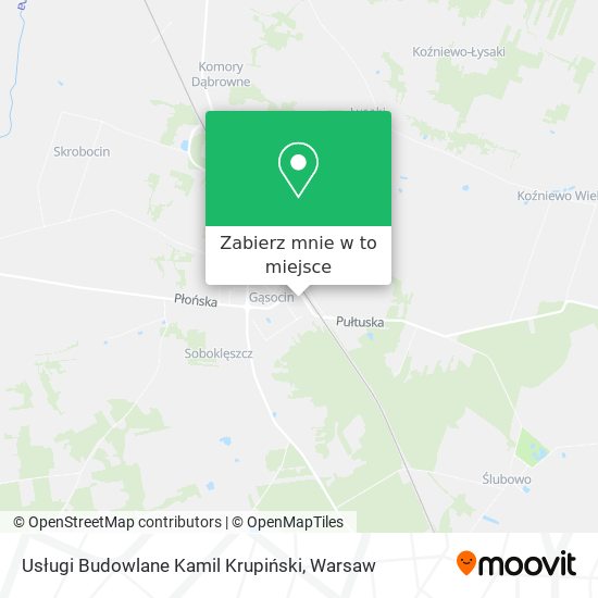 Mapa Usługi Budowlane Kamil Krupiński