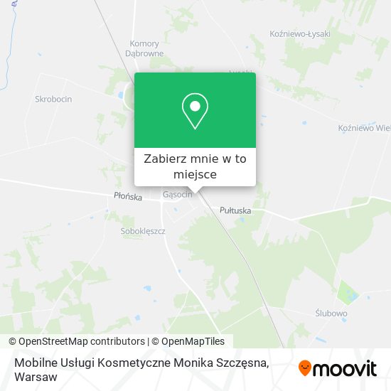 Mapa Mobilne Usługi Kosmetyczne Monika Szczęsna