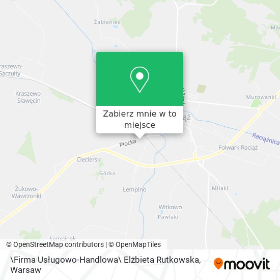 Mapa \Firma Usługowo-Handlowa\ Elżbieta Rutkowska