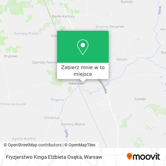 Mapa Fryzjerstwo Kinga Elżbieta Osęka