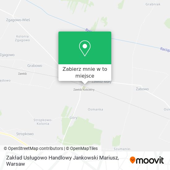 Mapa Zakład Usługowo Handlowy Jankowski Mariusz