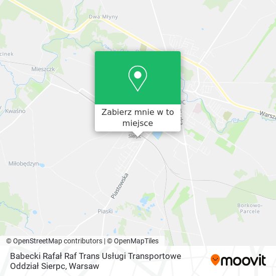 Mapa Babecki Rafał Raf Trans Usługi Transportowe Oddział Sierpc