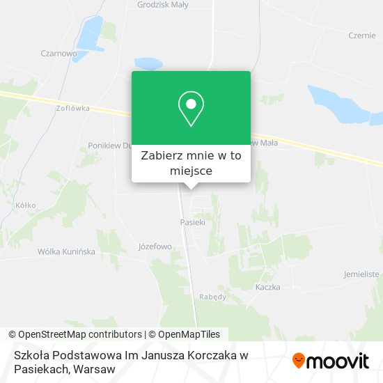 Mapa Szkoła Podstawowa Im Janusza Korczaka w Pasiekach