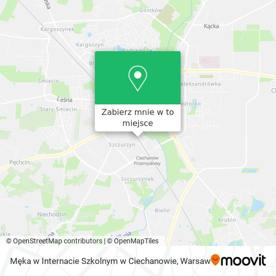 Mapa Męka w Internacie Szkolnym w Ciechanowie