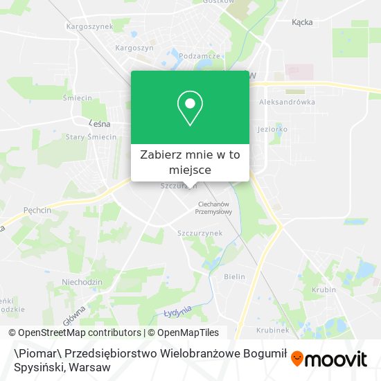 Mapa \Piomar\ Przedsiębiorstwo Wielobranżowe Bogumił Spysiński