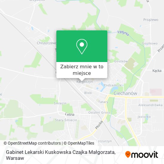 Mapa Gabinet Lekarski Kuskowska Czajka Małgorzata