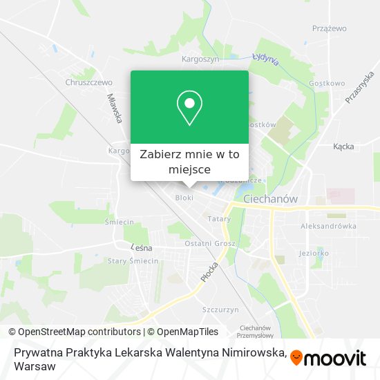 Mapa Prywatna Praktyka Lekarska Walentyna Nimirowska