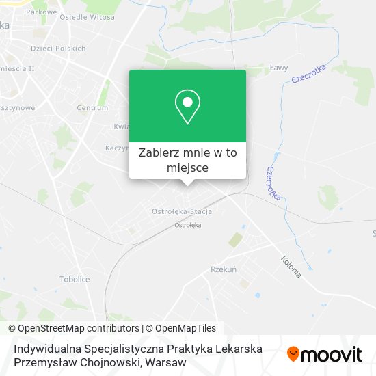 Mapa Indywidualna Specjalistyczna Praktyka Lekarska Przemysław Chojnowski