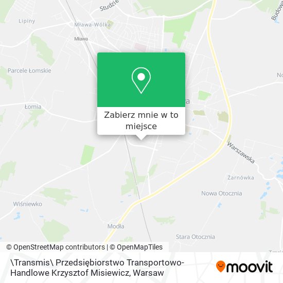 Mapa \Transmis\ Przedsiębiorstwo Transportowo-Handlowe Krzysztof Misiewicz