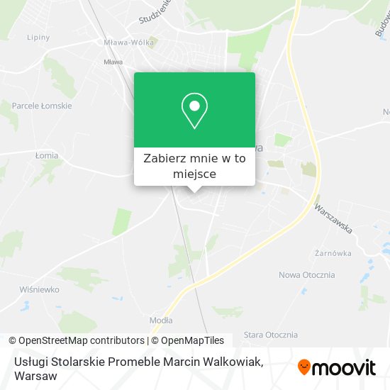 Mapa Usługi Stolarskie Promeble Marcin Walkowiak