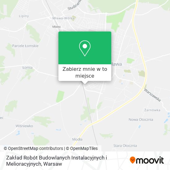 Mapa Zakład Robót Budowlanych Instalacyjnych i Melioracyjnych