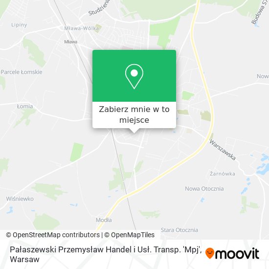 Mapa Pałaszewski Przemysław Handel i Usł. Transp. 'Mpj'