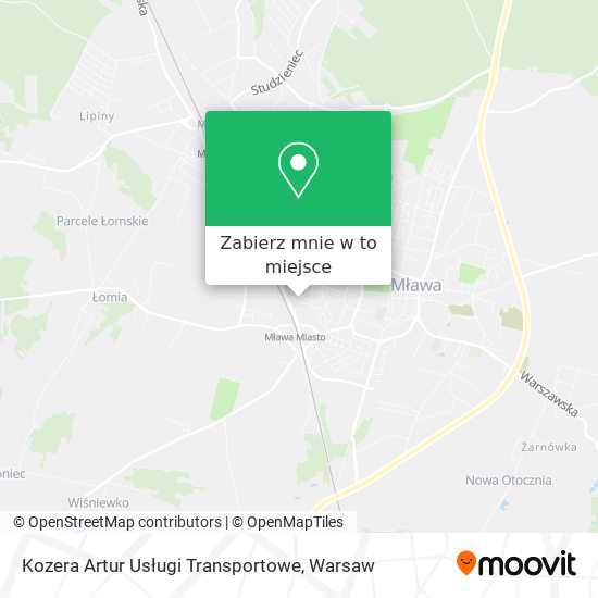 Mapa Kozera Artur Usługi Transportowe