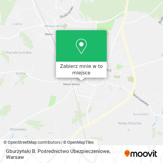 Mapa Gburzyński B. Pośrednictwo Ubezpieczeniowe