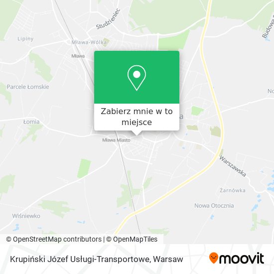 Mapa Krupiński Józef Usługi-Transportowe