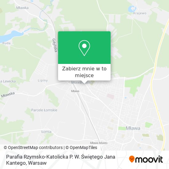 Mapa Parafia Rzymsko-Katolicka P. W. Świętego Jana Kantego