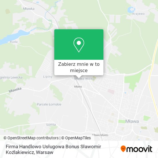 Mapa Firma Handlowo Usługowa Bonus Sławomir Koźlakiewicz