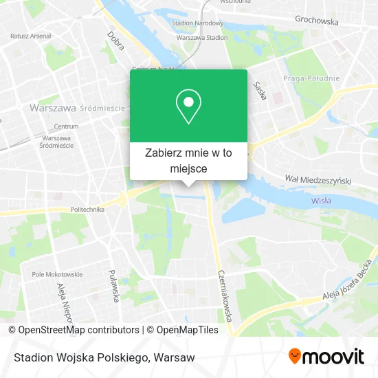 Mapa Stadion Wojska Polskiego