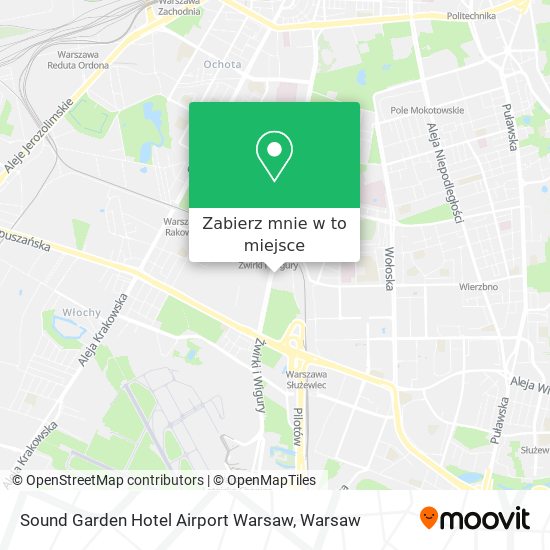 Mapa Sound Garden Hotel Airport Warsaw