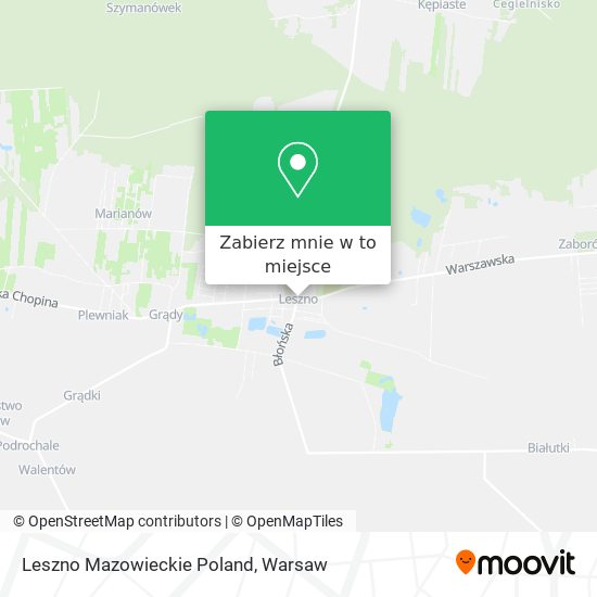 Mapa Leszno Mazowieckie Poland