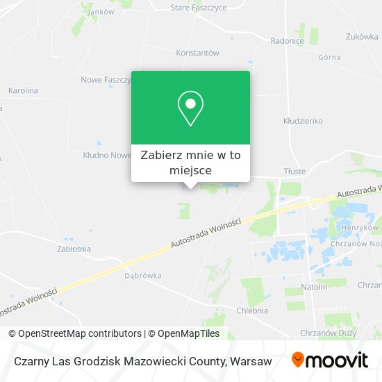 Mapa Czarny Las Grodzisk Mazowiecki County