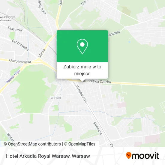 Mapa Hotel Arkadia Royal Warsaw