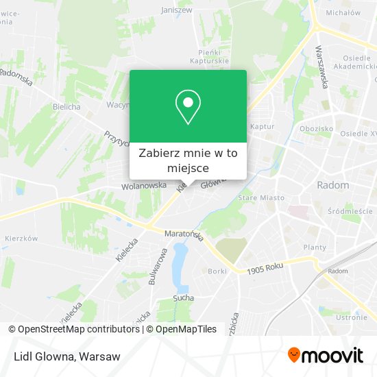 Mapa Lidl Glowna