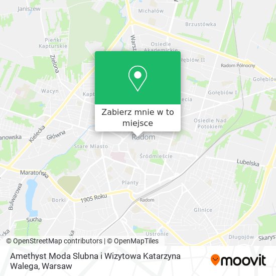 Mapa Amethyst Moda Slubna i Wizytowa Katarzyna Walega